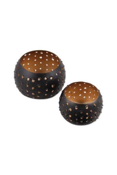 Golden Illumination Tea Light Holder, Set of 2 Golden Illumination Tea Light Holder, Set of 2